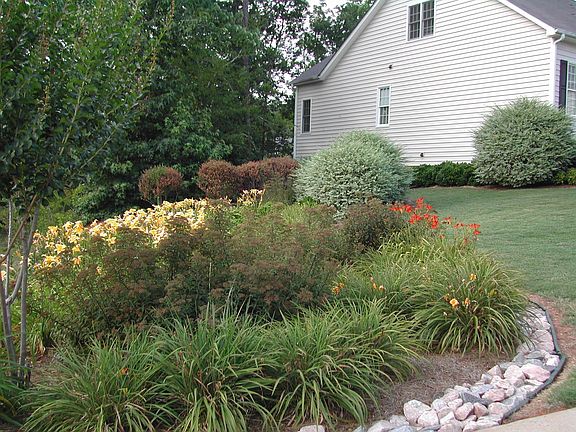 South side (flower beds)