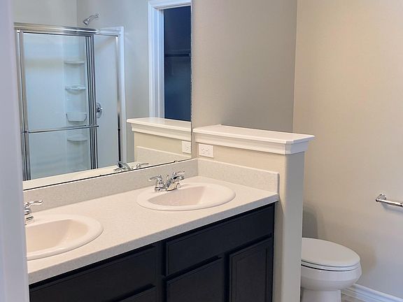 Master bathroom with his and hers sinks