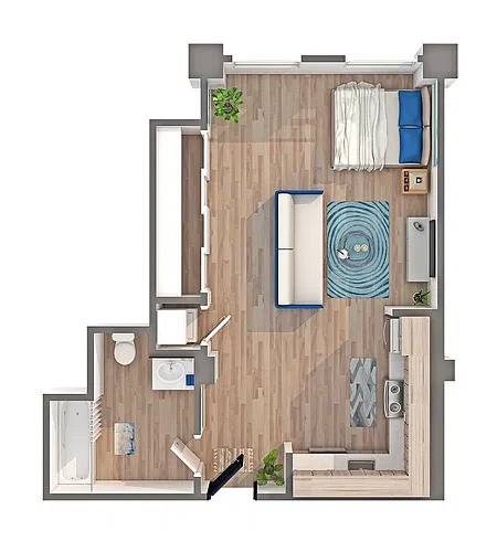 Floor plan Studio - B