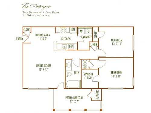Floor plan 2a3 - Palmyra - 3rd floor