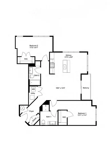 Floor plan B12 2X2