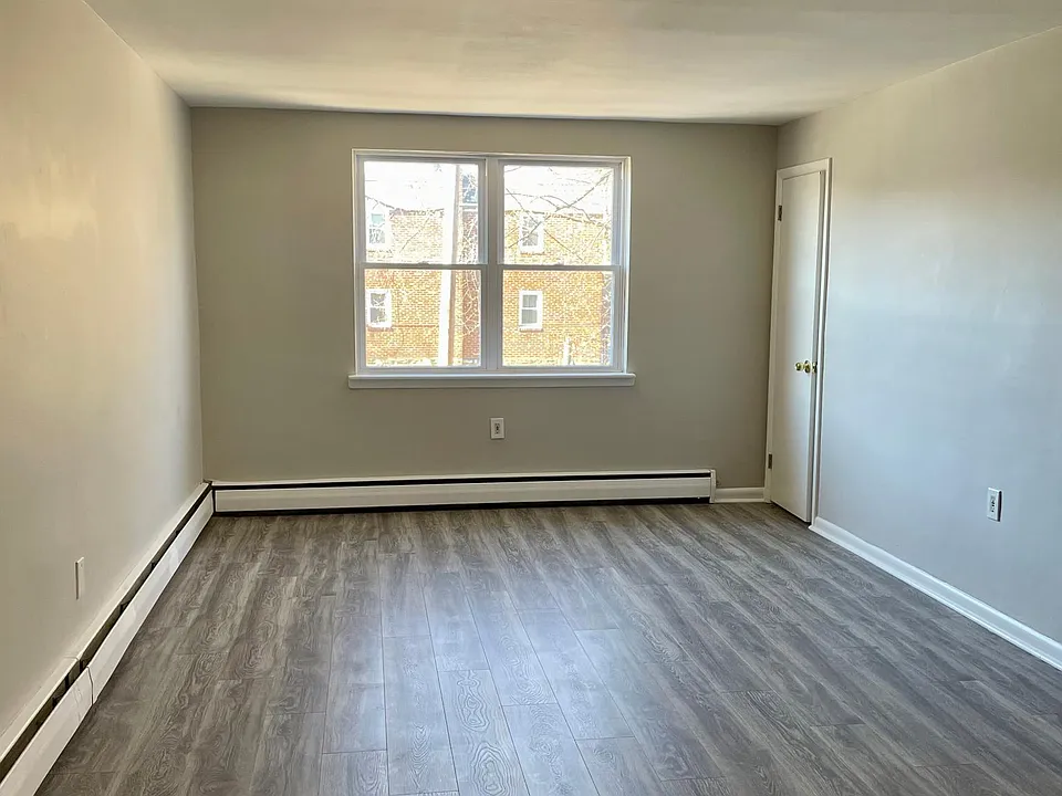 Full renovated living room with coat closet