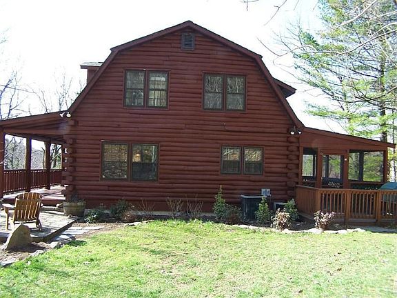 Side view of this custom-built log home (stained in 2007)
