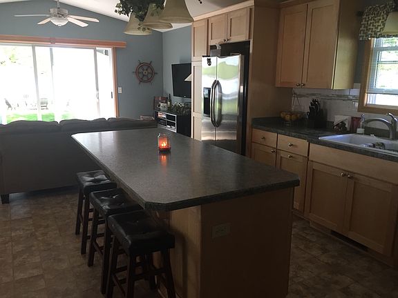 Kitchen and family room