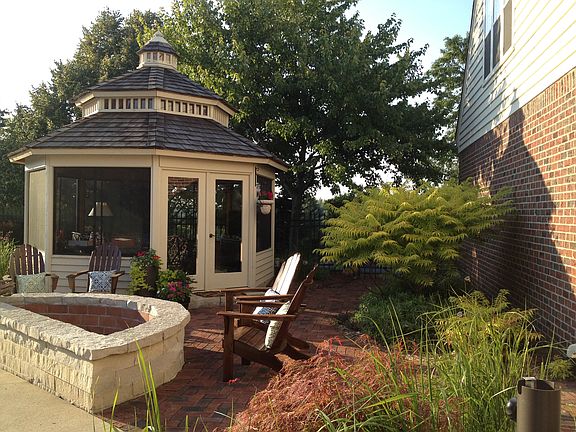Gazebo and outdoor fire pit