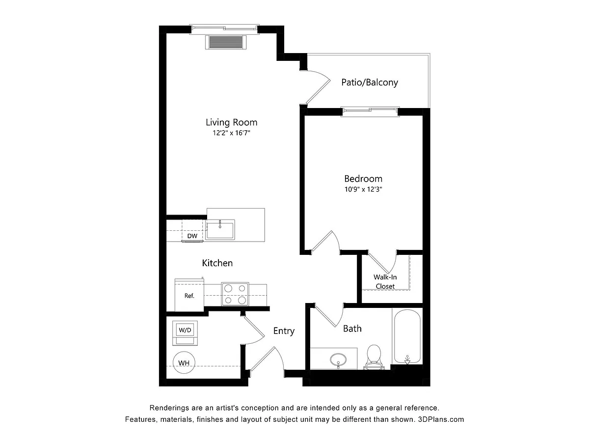Floor plan 1X1 A2