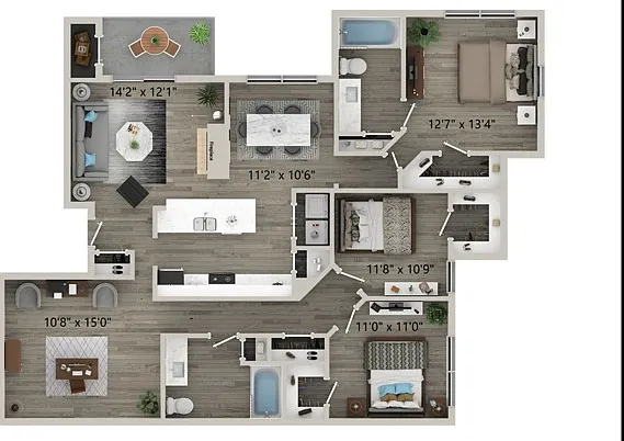 Three Bedroom Two Bath Floor Plan Three Bedroom Two Bath Floor Plan