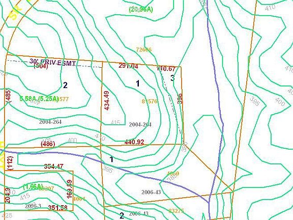 Topo Map of 1925 Hoyte Scott Rd.