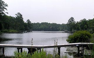 View of Bath Creek from walkway