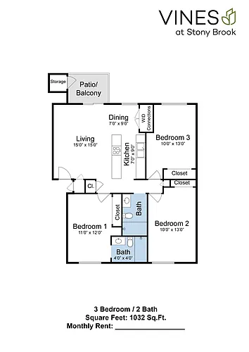 Floor plan 3 X 2