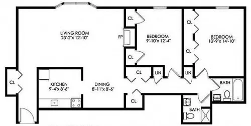 Floor plan 2 Bedroom