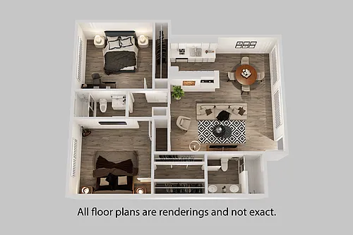 Floor plan Two Bedroom - Two Bathroom