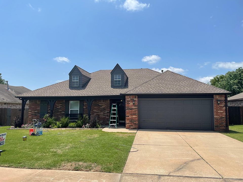 Front yard landscaped, fresh paint and new roof.