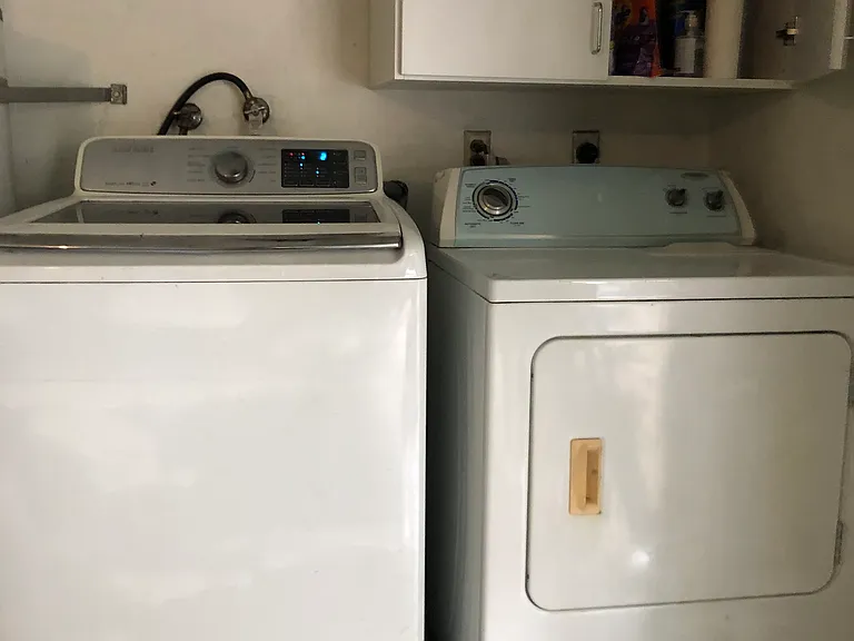 washer and dryer in the unit