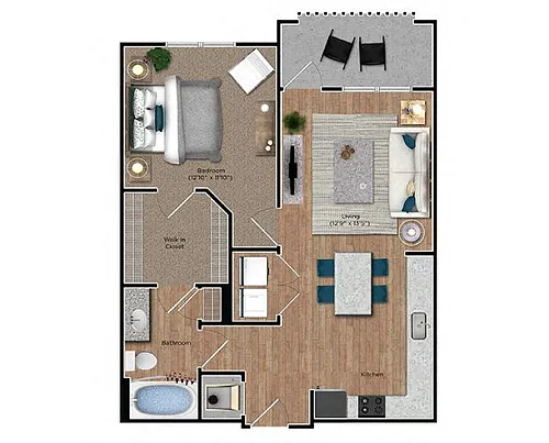 Floor plan 1B