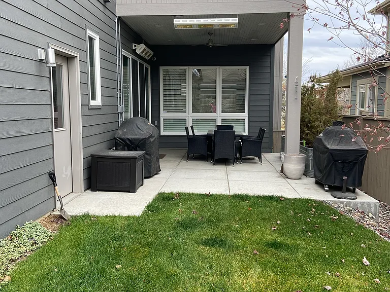 Exterior-back yard with covered patio