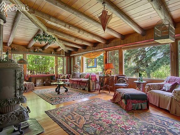 Victorian Farmhouse - Sunroom - Note The Amazing Wood Beams!