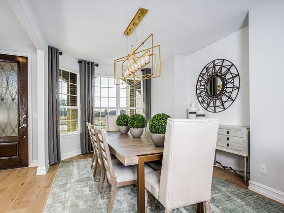 Formal dining room adds drama and sophistication to your entryway model representation