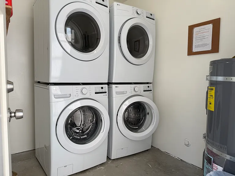 Free Laundry. 2 sets of machines shared with total of three 2BR apartments on property
