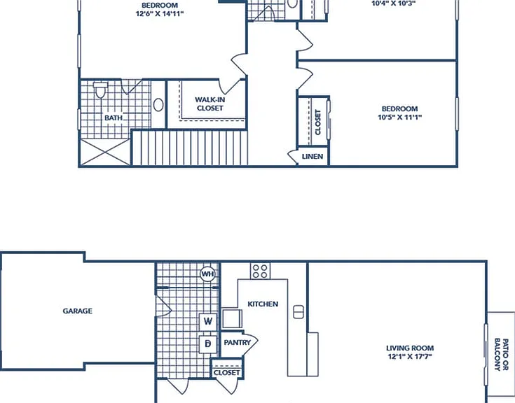 3 Bedroom | 2.5 Bath | 1510 SF 3 Bedroom | 2.5 Bath | 1510 SF
