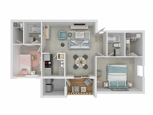 Floor plan 2X2-C