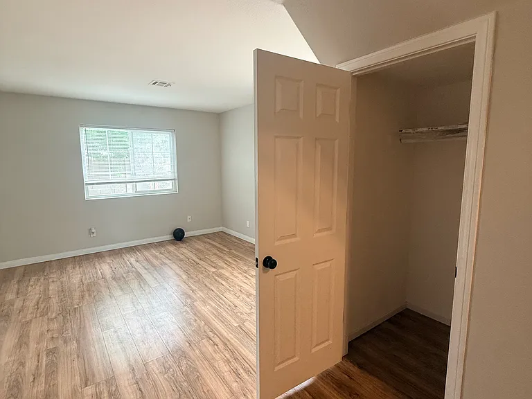 Downstairs storage closet.