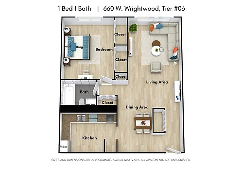 Floor plan 1 Bedroom