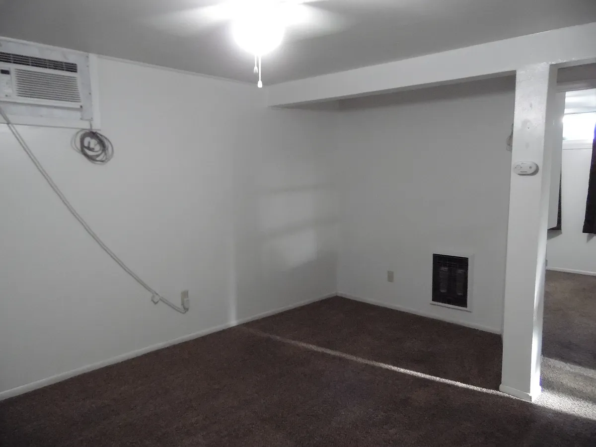The apartment comes with AC, overhead light and ceiling fan. The open space allows you to arrange your furniture your way. A couch will fit comfortably in the space. - 1137 W Gem Ave #3