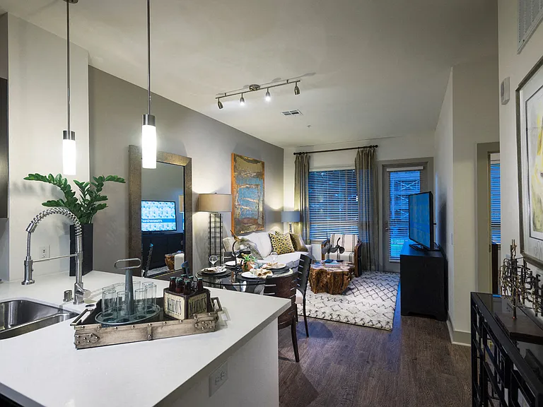 Spacious living spaces with high ceilings