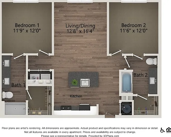 B1 | 2 bed 2 bath | 999 sq ft B1 | 2 bed 2 bath | 999 sq ft