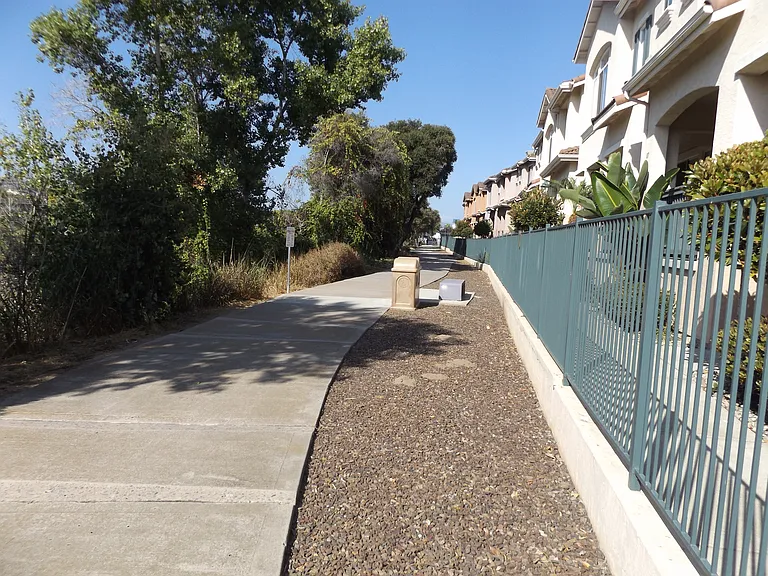 Looking eastward on the Riverwalk