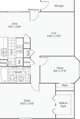 B2 Two Bedroom B2 Two Bedroom