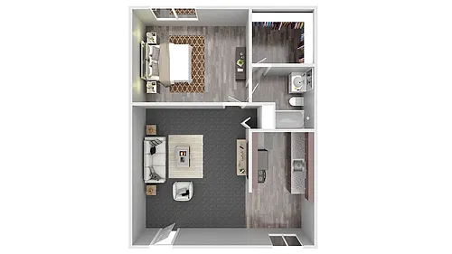 Floor plan 1 Bedroom 1 Bathroom