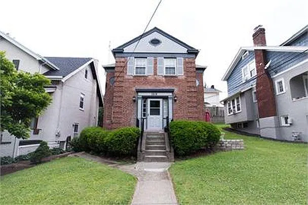 Front of apartment building