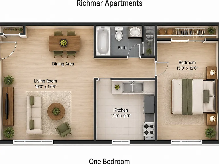 1 Bedroom 1 Bedroom