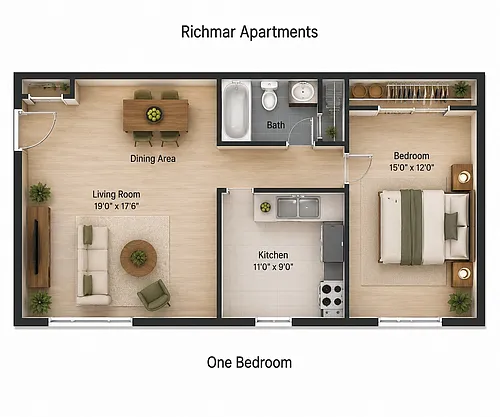 Floor plan 1 Bedroom