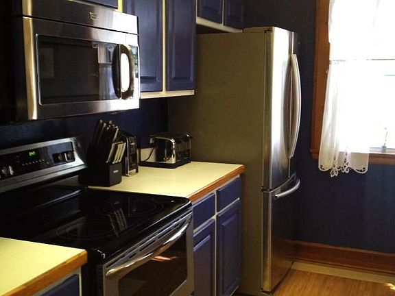 updated kitchen with double oven