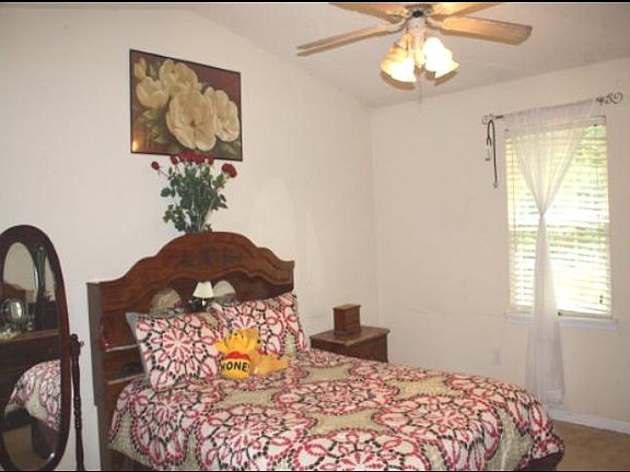 Master bedroom has a master bathroom and spacious closet