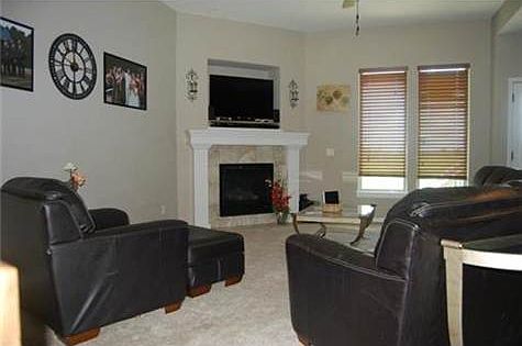Great Room with gas fireplace.