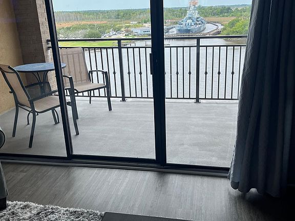 Balcony with view of River