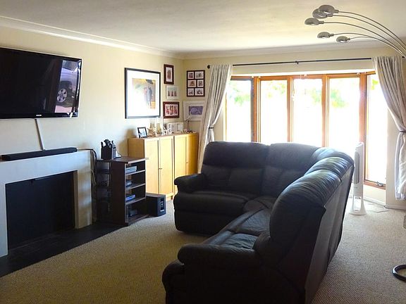 living room with fireplace