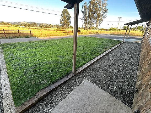 View from front door looking at front lawn