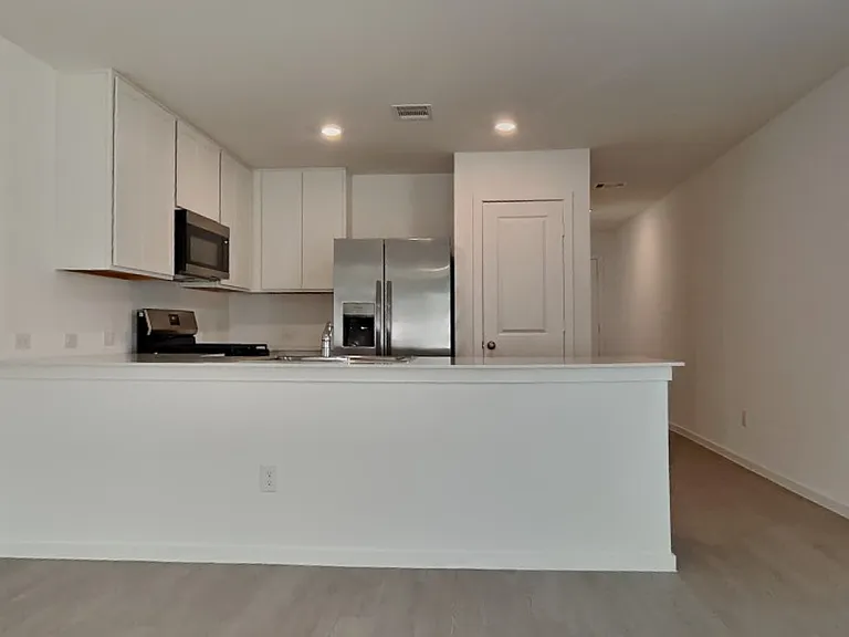 Modern kitchen with sleek whit
