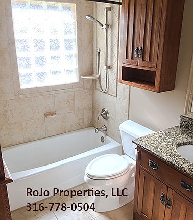 Updated and spacious bathroom.