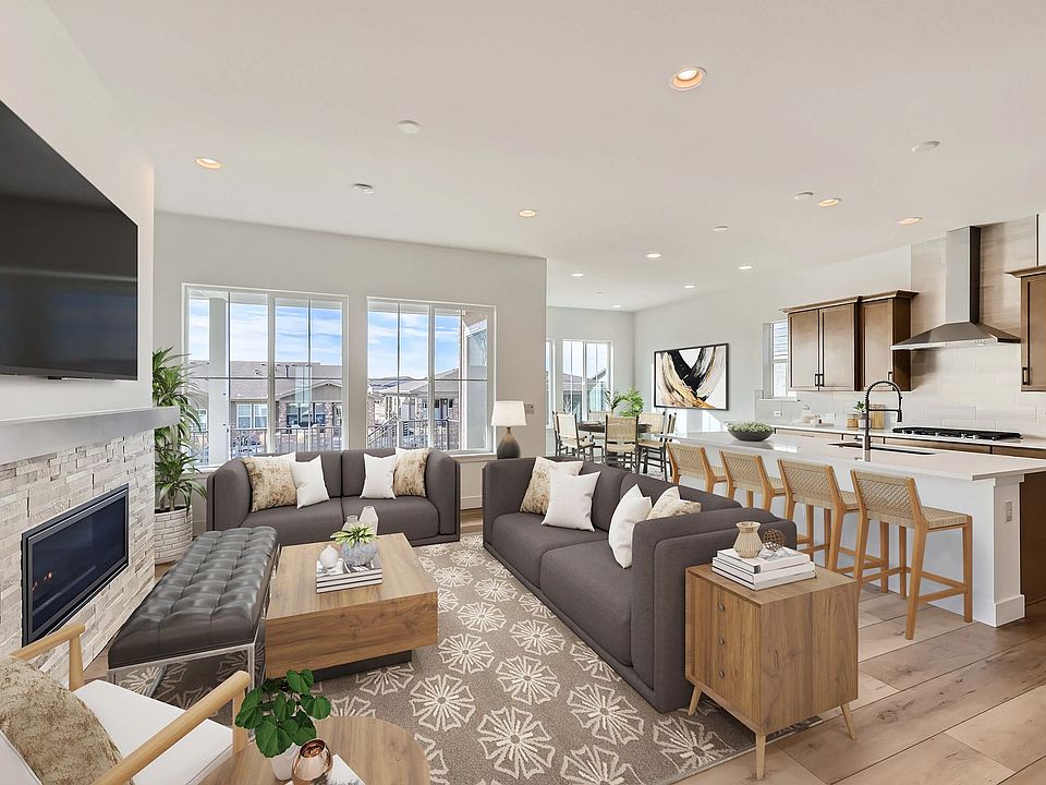 Great Room, Kitchen Dining - Virtually Staged