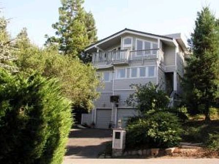 View from Street, looking up at house, 1578 Plateau Ave, Los Altos