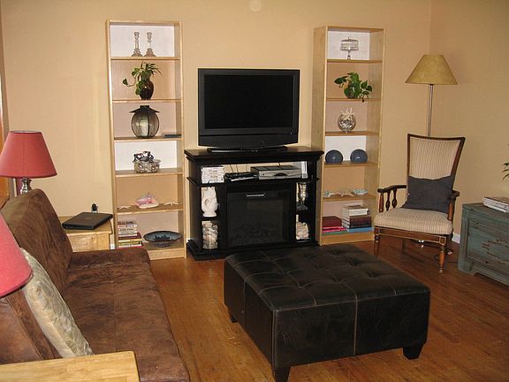 Living room with bay window