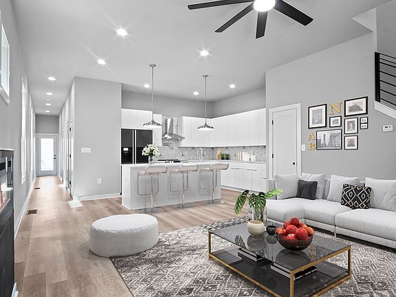 Staged Example of Livingroom & Kitchen