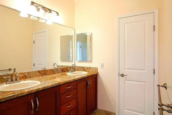 Master bathroom vanity and storage / linen closet