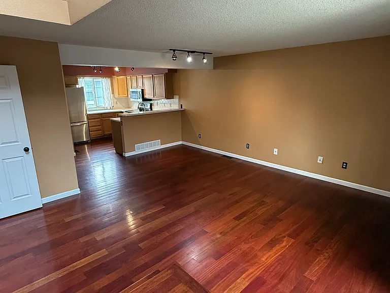 Living room and dining room